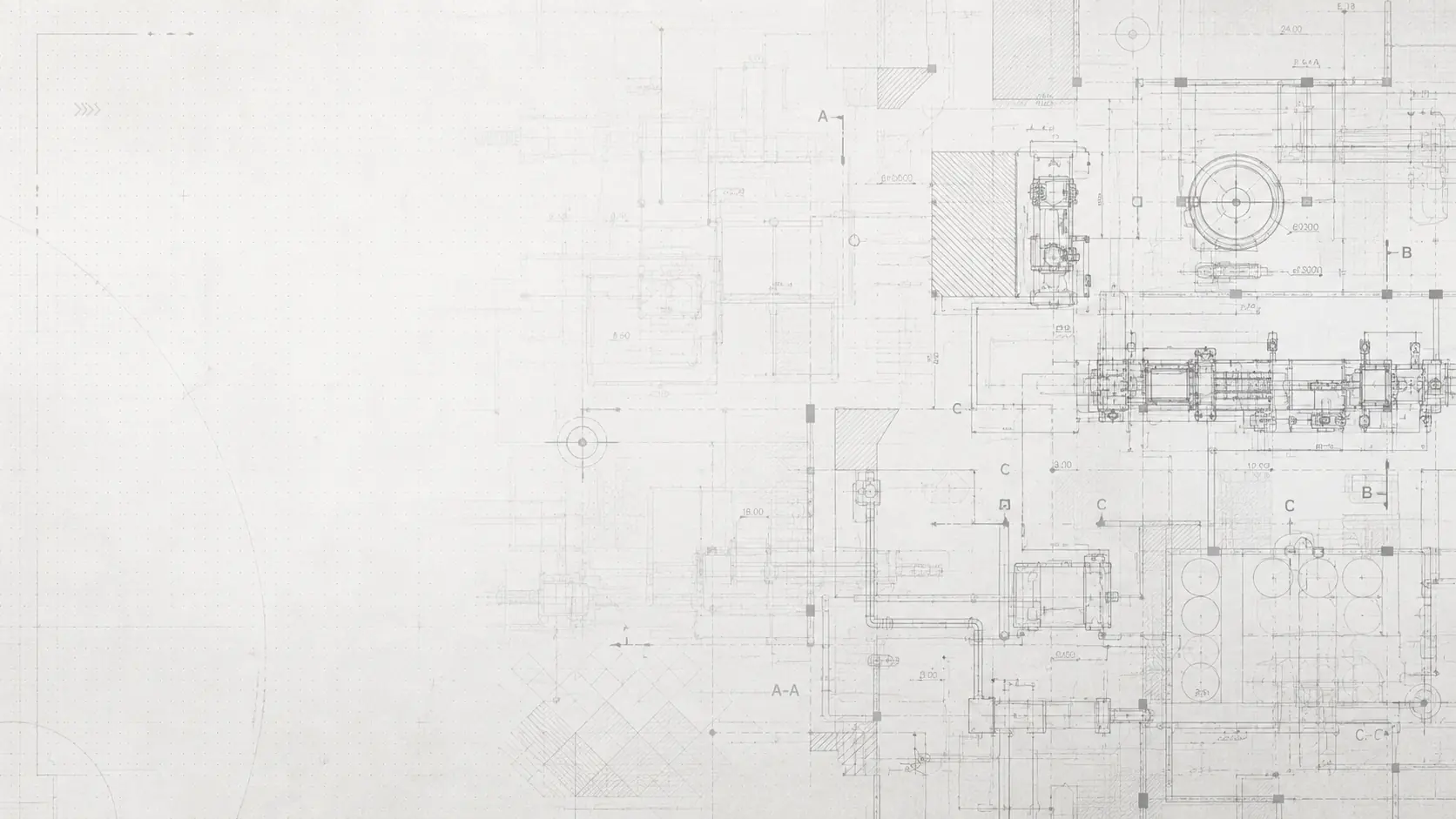 Desenho técnico de equipamentos e layout industrial